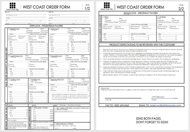 Path West Order Form APM-PRO | Professional Portal